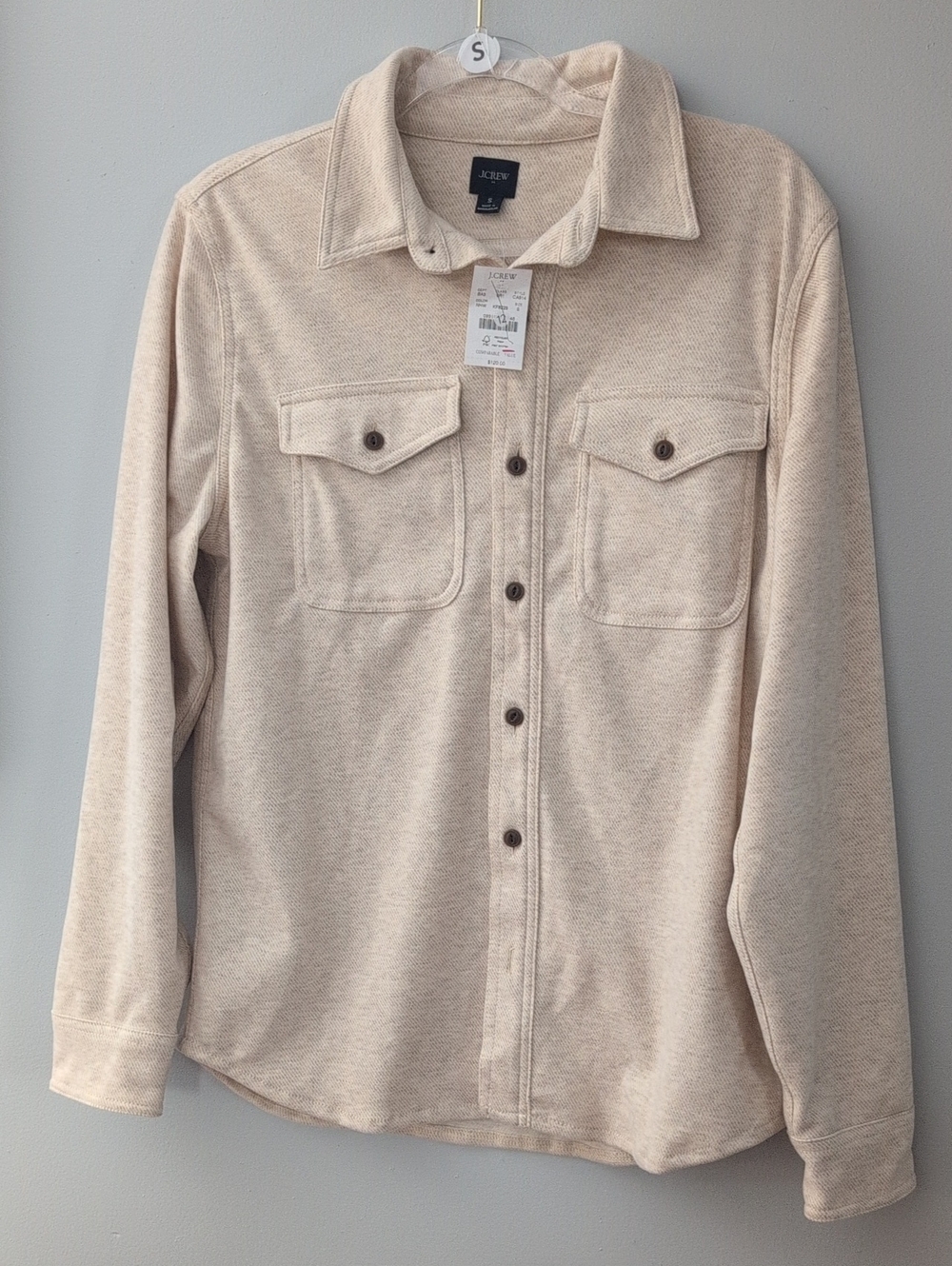 J. Crew Cream Button-Front Shacket